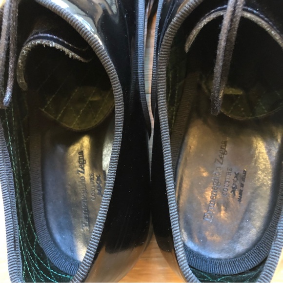Ermenegilgo Zegna couture patent leather tuxedo Oxford shoes size 8.5 - Picture 7 of 10